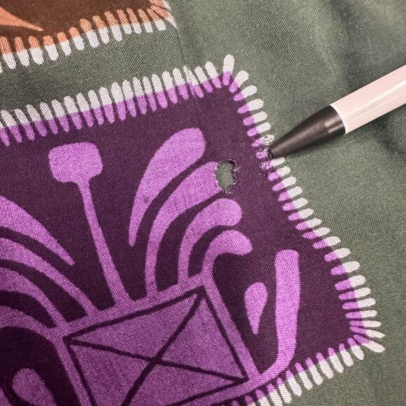 Vintage Full Length Skirt Passports L Elastic Waist Tribal Print Office Modest - Picture 5 of 10